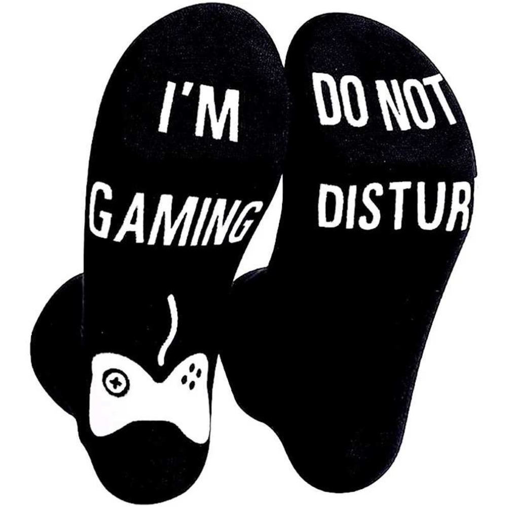 Black Gamer Socks Gaming Do Not Disturb Novelty Ankle Socks